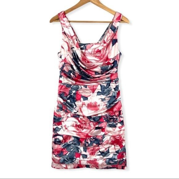 Express Dresses & Skirts - Express Floral Sleeveless Draped Mini Dress